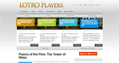 Desktop Screenshot of lotroplayers.com